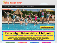 Tablet Screenshot of familyreunionhelper.com